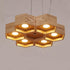 Wooden Honeycomb Pendant Light